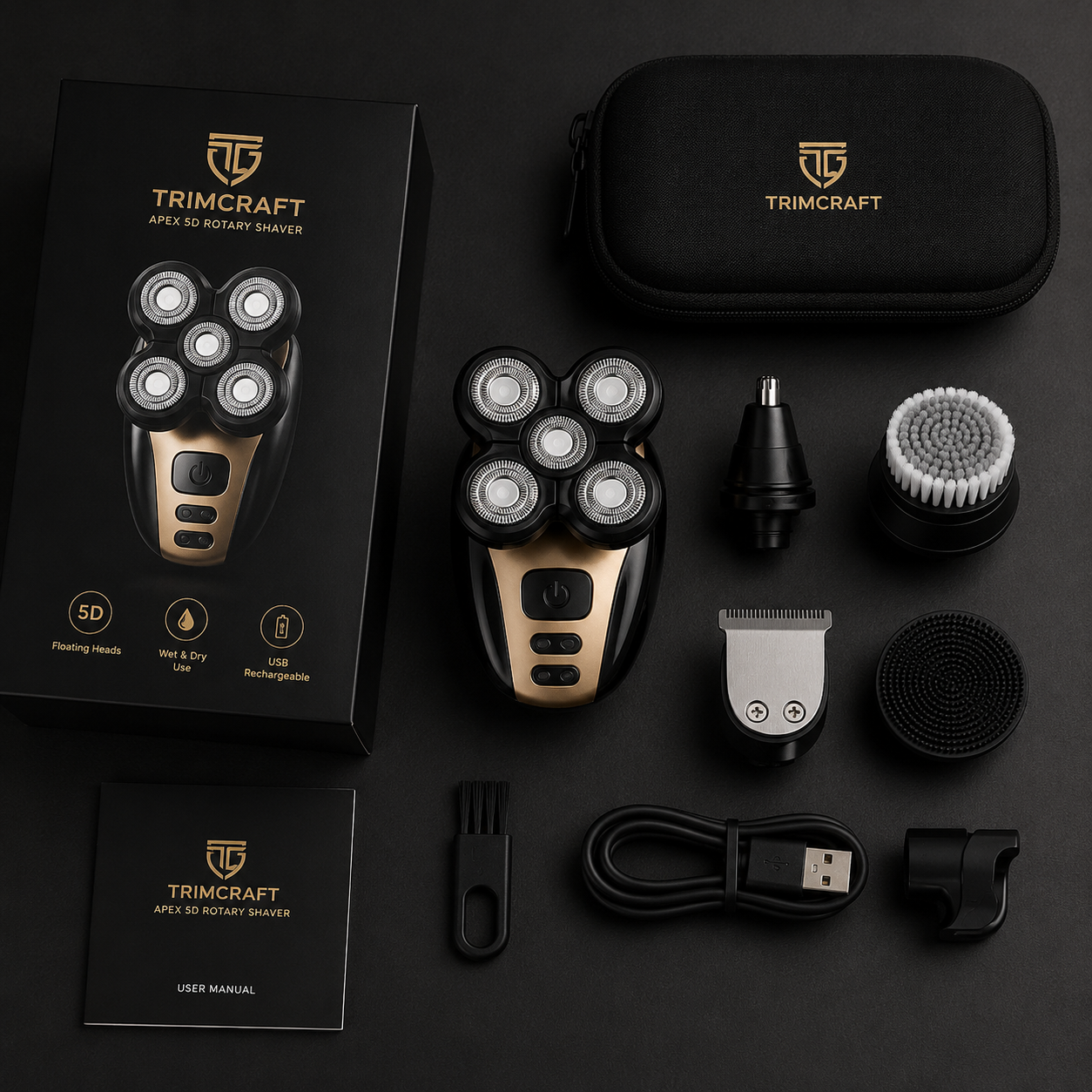TrimCraft™ Apex 5D Rotary Shaver